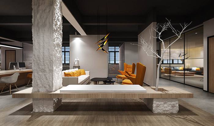 辦公室接待區(qū)裝修小技巧，打造人性化辦公空間(圖3)